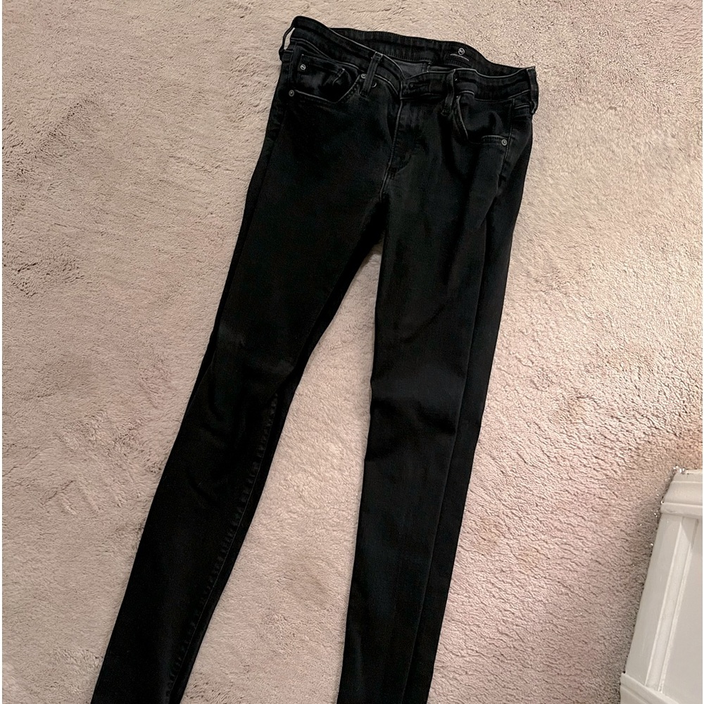 Black stretchy skinny jeans (size 4)